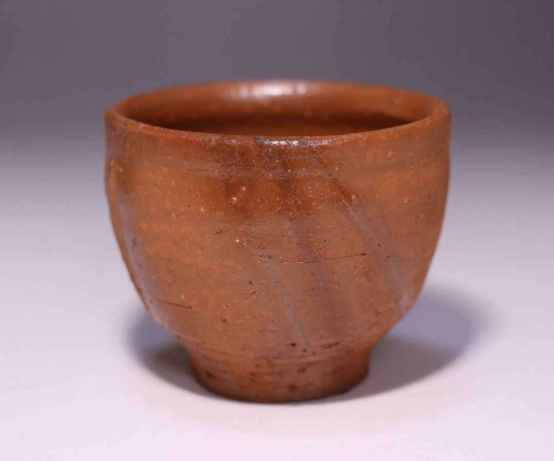 藤原 啓 作 「備前緋襷酒杯」 ～備前焼専門卸小売店 川口陶楽苑～