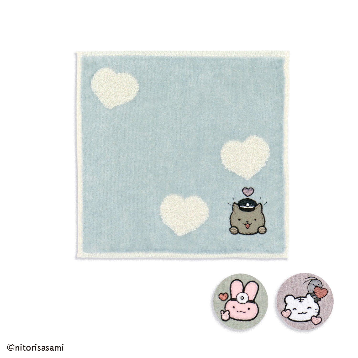 ホワイトタイガーとブラックタイガー』きゅんです タオルハンカチ