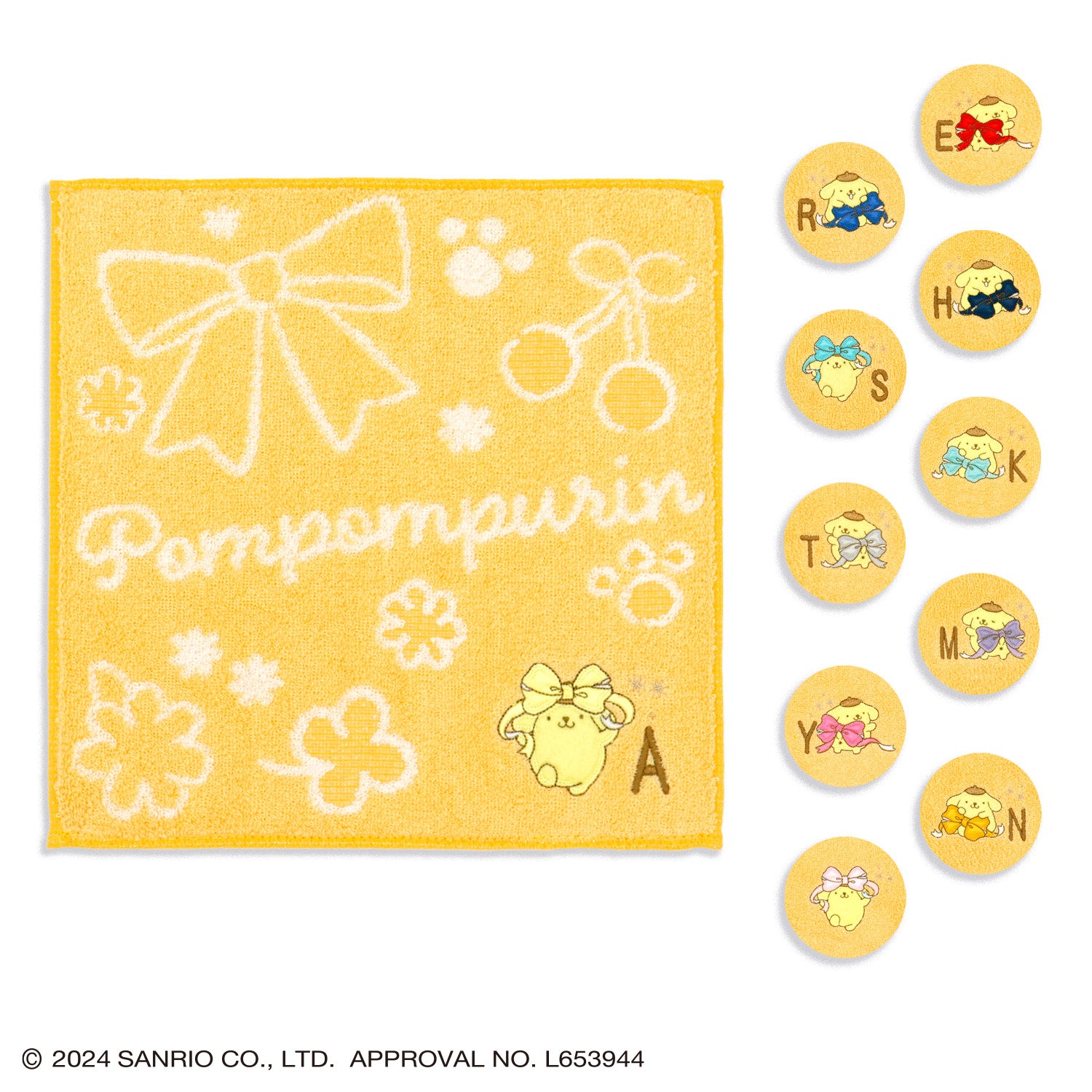 Sanrio characters』ビッグリボン（ポムポムプリン） タオルハンカチ