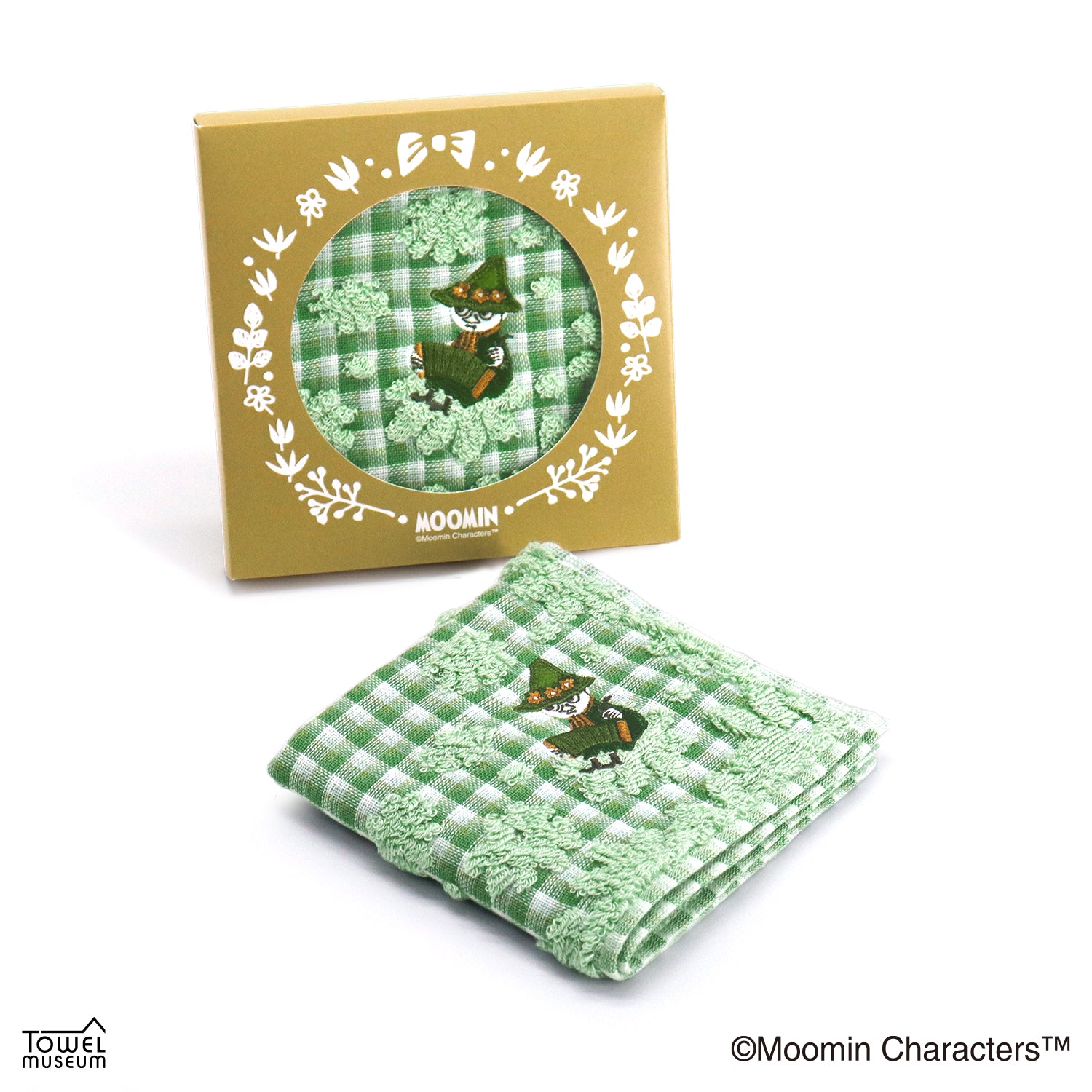 ムーミン』チェックフラワー タオルハンカチ – タオル美術館公式