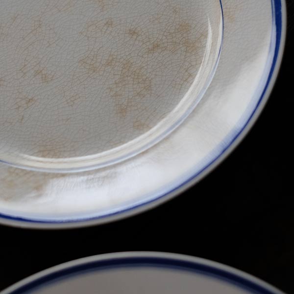 山庄製陶所 IRONSTONE ブルーラインの皿 φ22.5cm – zakka store towi