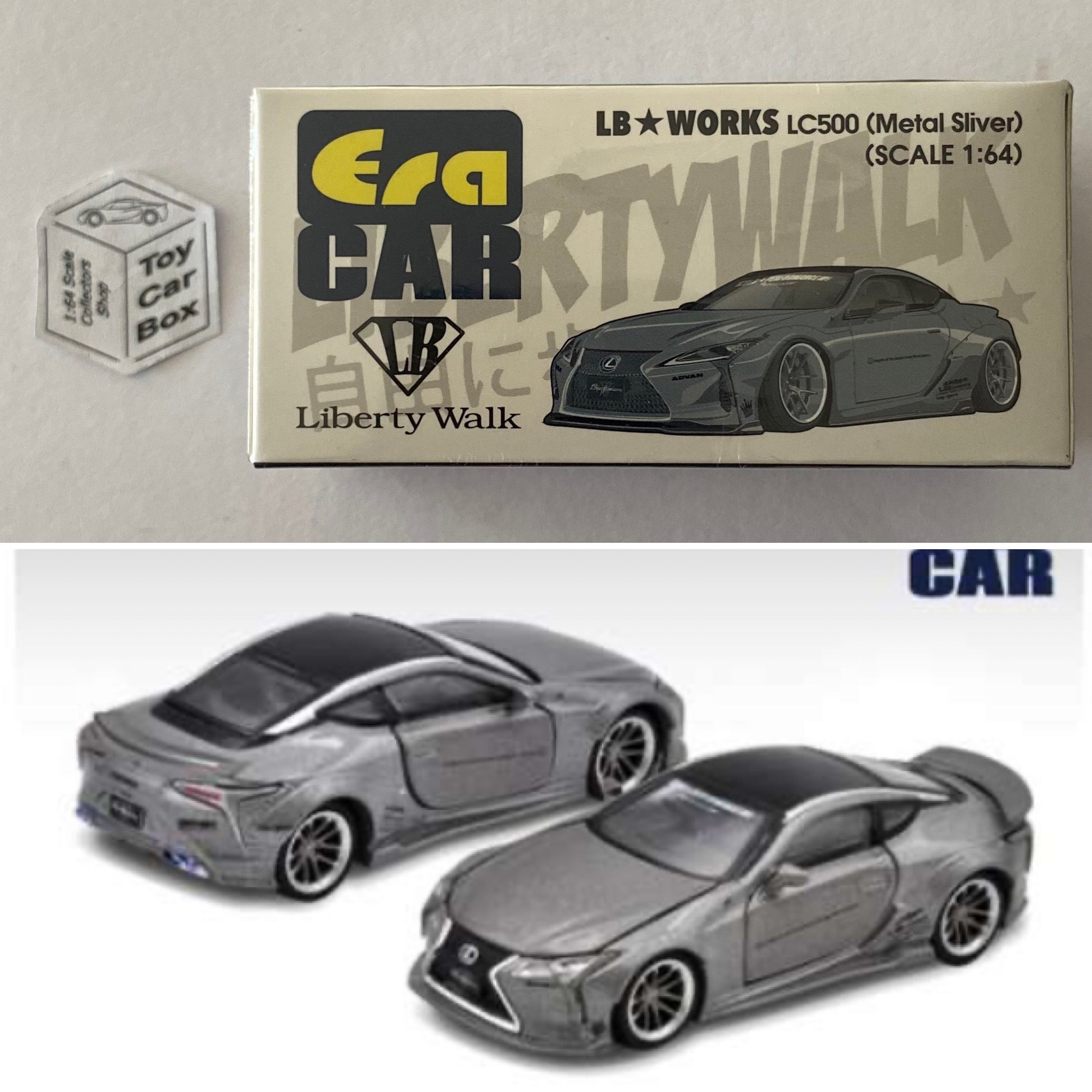 ERA CAR - Lexus LC500 Liberty Walk LB Works (1:64 Scale - Silver
