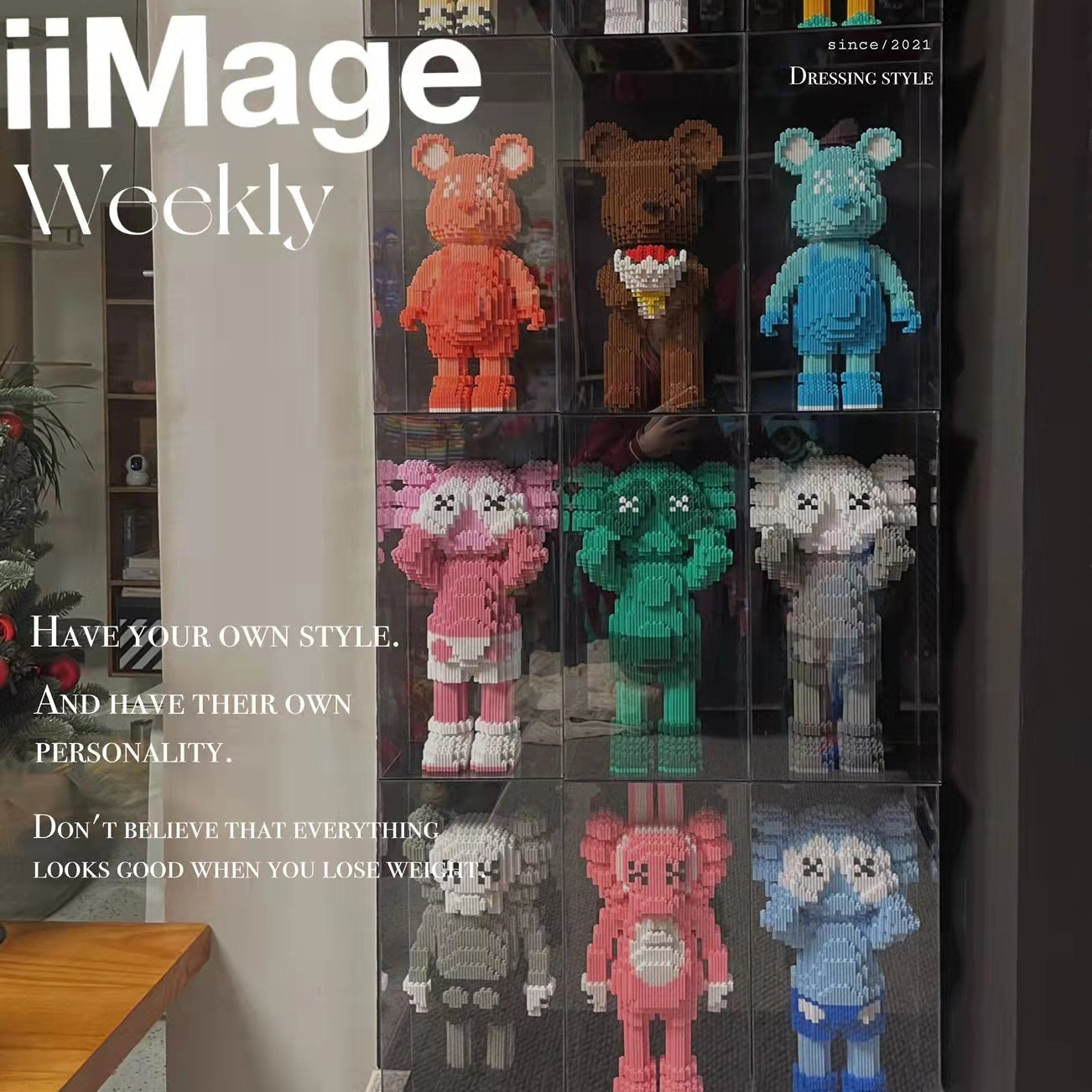 カウズ KAWS Holiday Japan グレー ナノブロック互換性ブロック