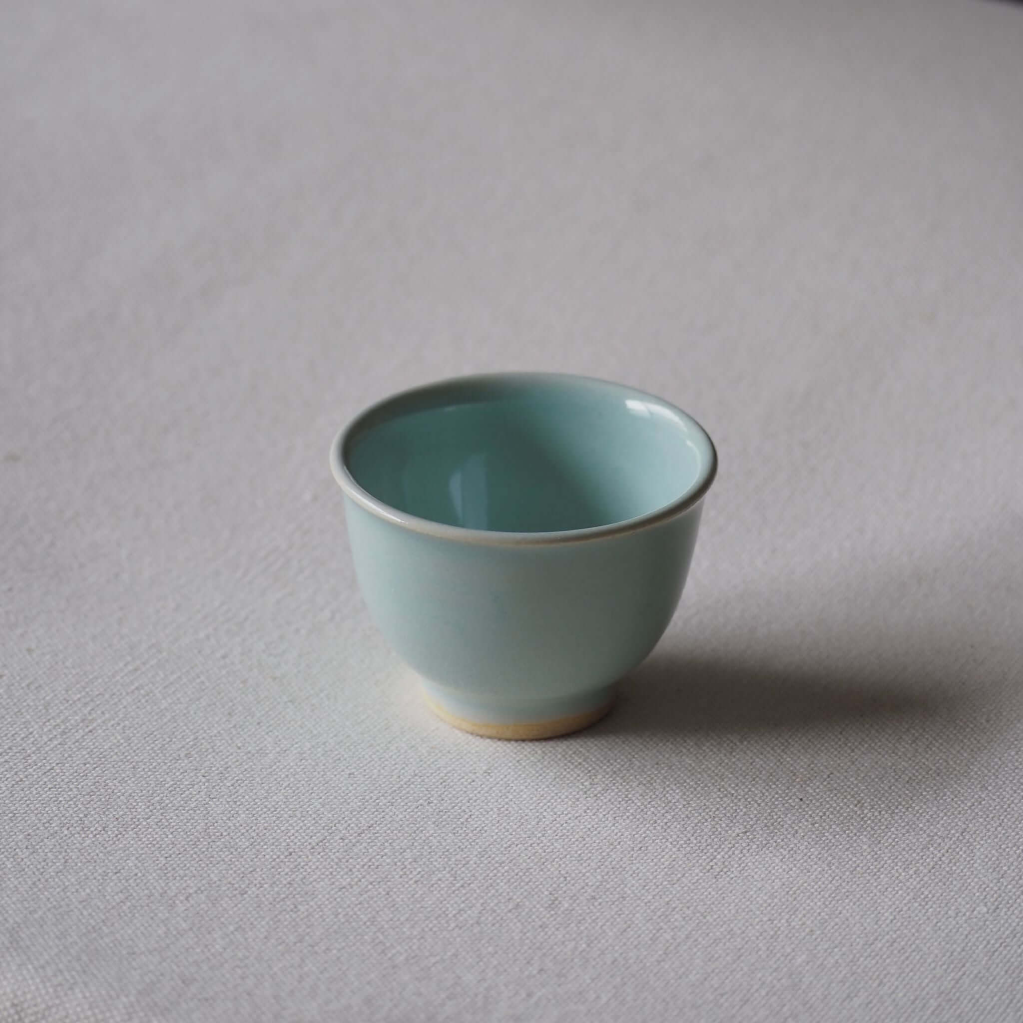 京焼 石雲窯作 青釉茶杯 C [東山堂煎茶器店大阪 オンラインショップ