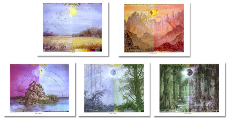 Magic the Gathering's GURU Land Print Set • Terese Nielsen Art