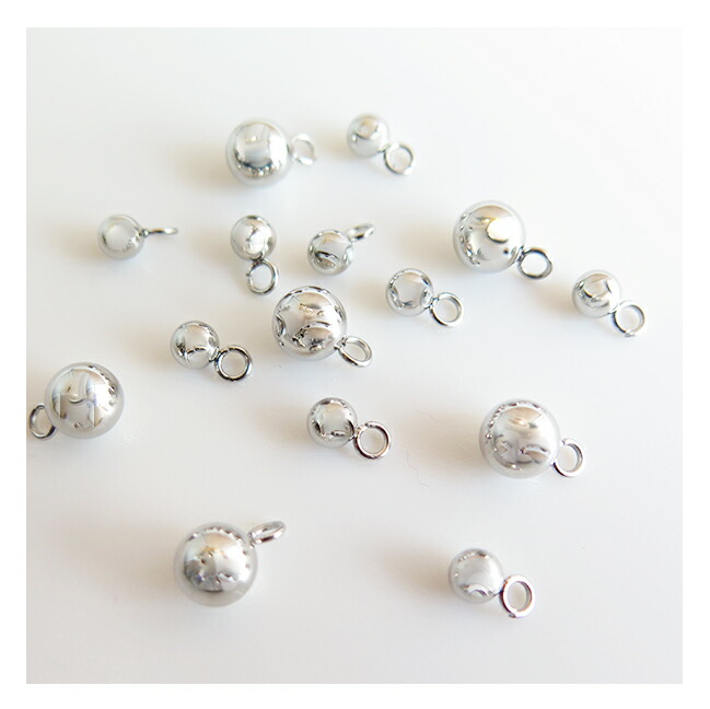 楽天市場】【10%OFFクーポン配付中】カン付きシルバーボールチャーム4