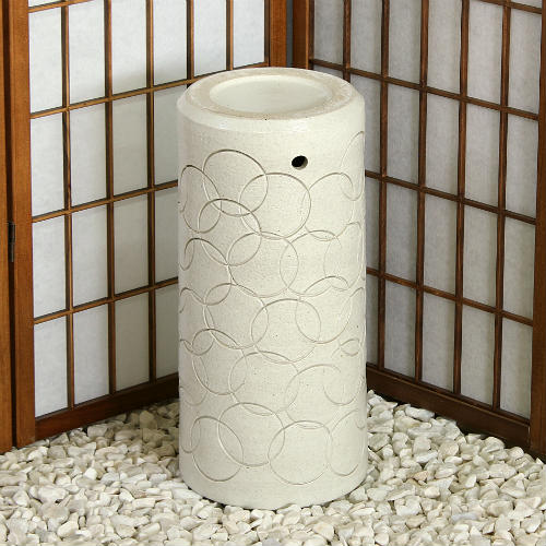 楽天市場】信楽焼 陶器 傘立て 白 輪彫 傘たて おしゃれ スリム 傘たて
