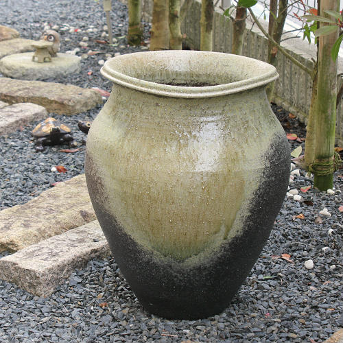 楽天市場】【ポイント10倍】信楽焼 大型 フラワーベース 古陶 ビードロ