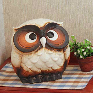 楽天市場】信楽焼 光が透ける ふくろう インテリアライト 白 フクロウ
