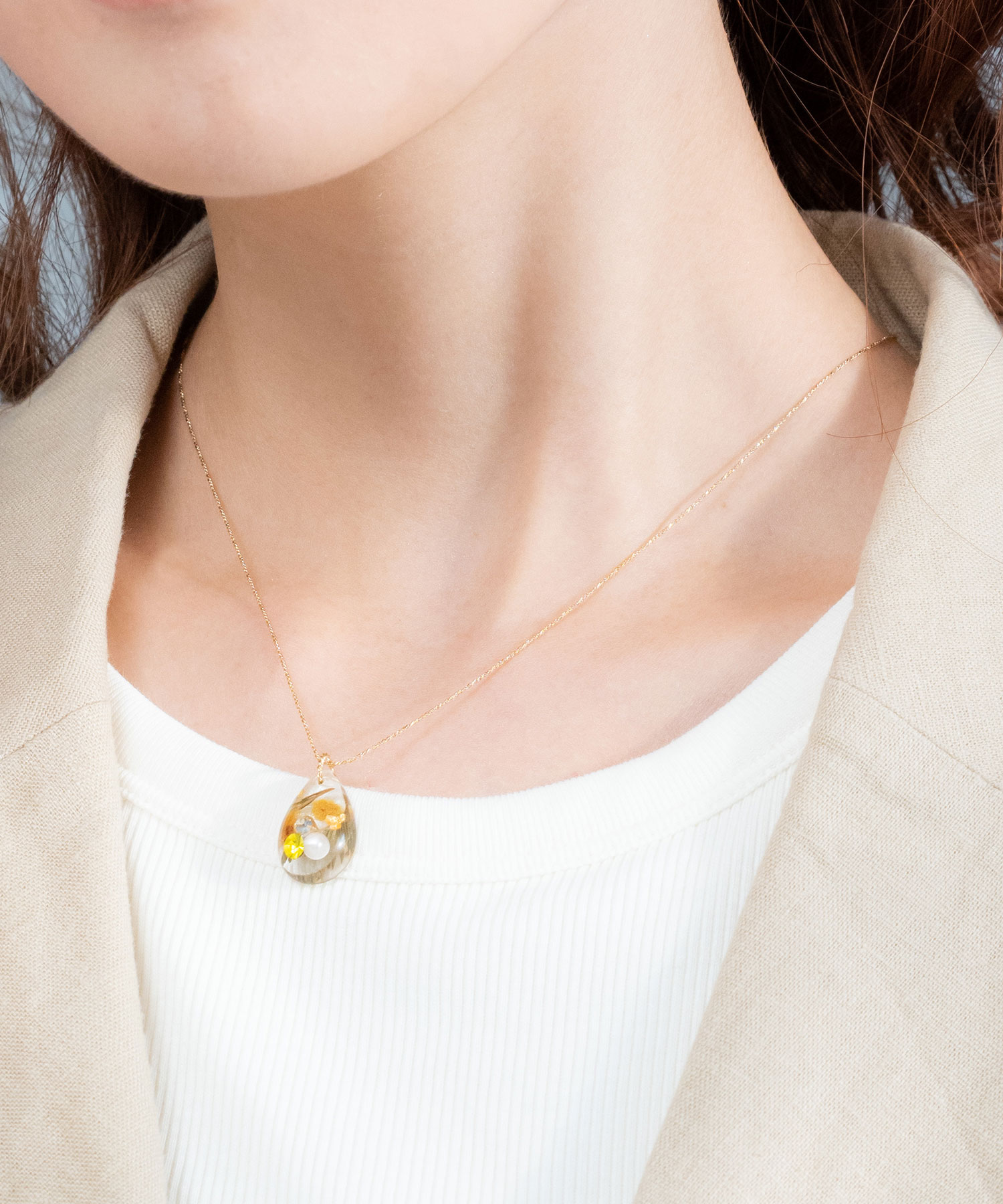 楽天市場】[5％off] ネックレス ペンダント ドライフラワー 花