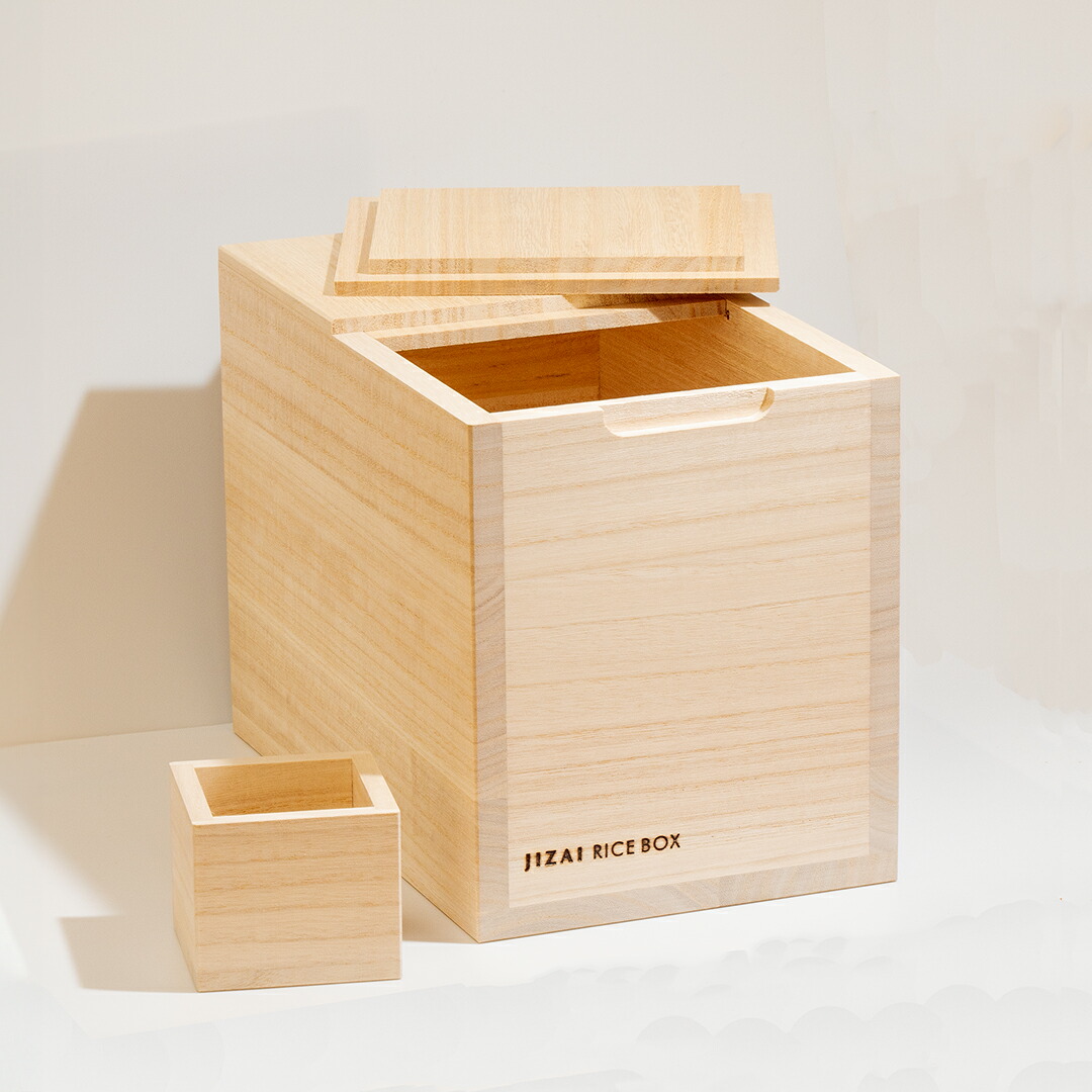 楽天市場】山一 JIZAI ライスボックス 桐製 米びつ 5kg 一合マス付