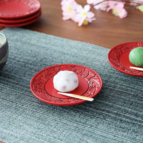 楽天市場】村上木彫堆朱 藤井漆工 銘々皿 伝統工芸品 プレート