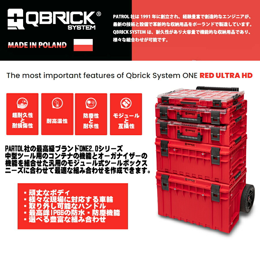 楽天市場】PATROL QBRICK ONE 2.0 ORGANIZERS 2XL 2.0 赤 フォーム