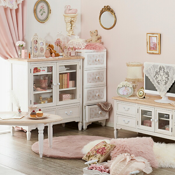 楽天市場】【P5倍！25日限定】【直送】キャビネット アンティーク風