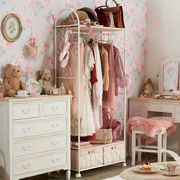 楽天市場】【P5倍！25日限定】【直送】フリルハンガーラックV A（2