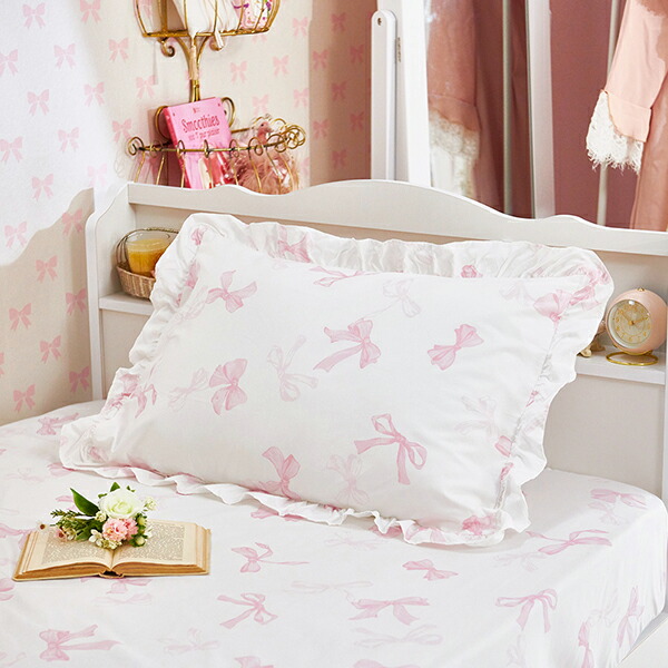 楽天市場】【P5倍！25日限定】リボン柄布団カバー3点セット