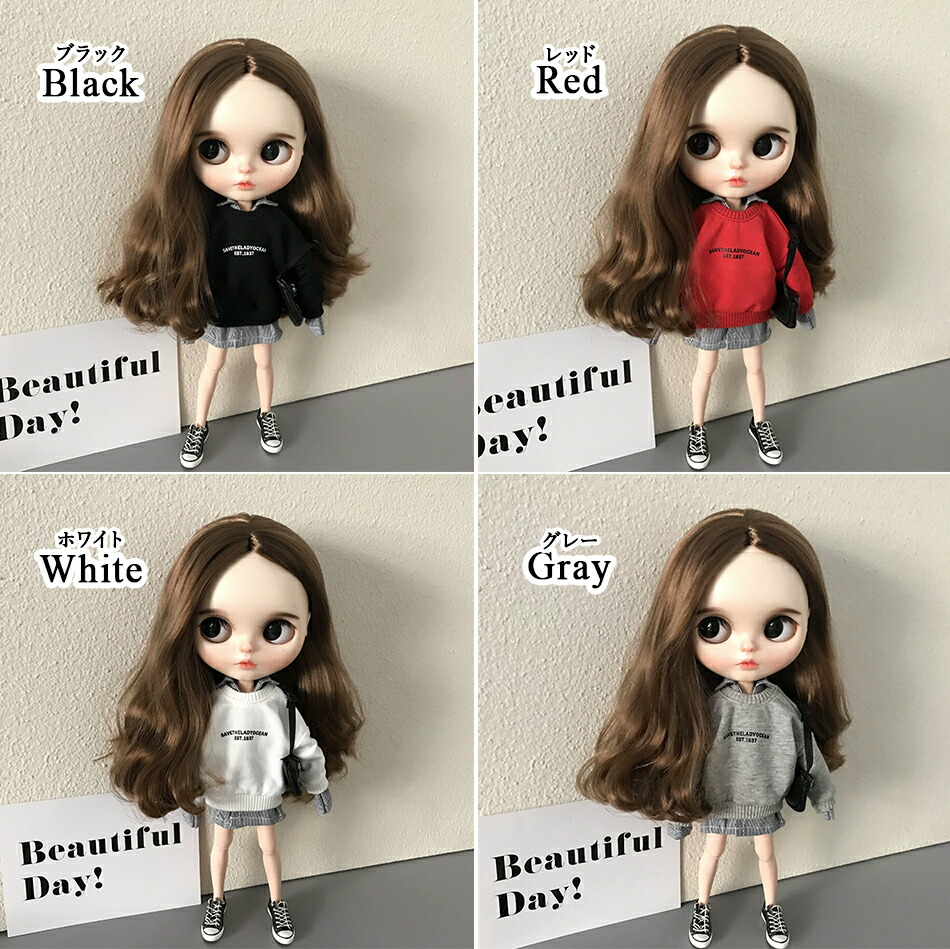 楽天市場】ブライス 服 洋服 アウトフィット 着せ替え トレーナー 英字