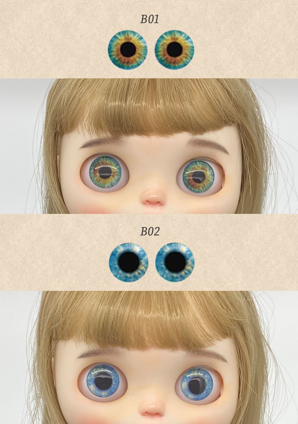 楽天市場】ブライス ネオブライス アイチップ ガラス bjd 目 アイ