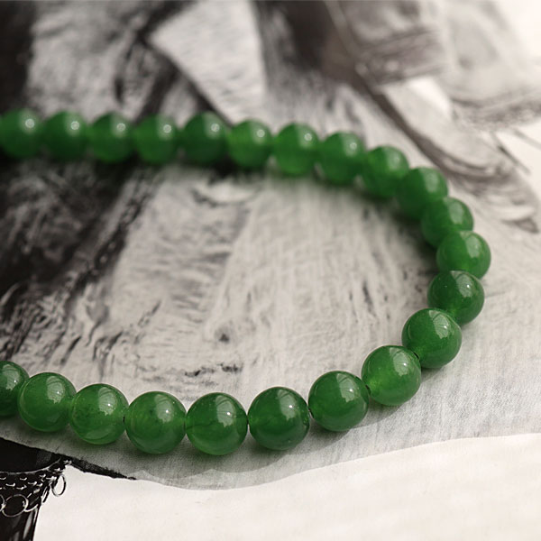 楽天市場】天然石 ネックレス 台湾翡翠 8mm ジェイド ひすい 緑