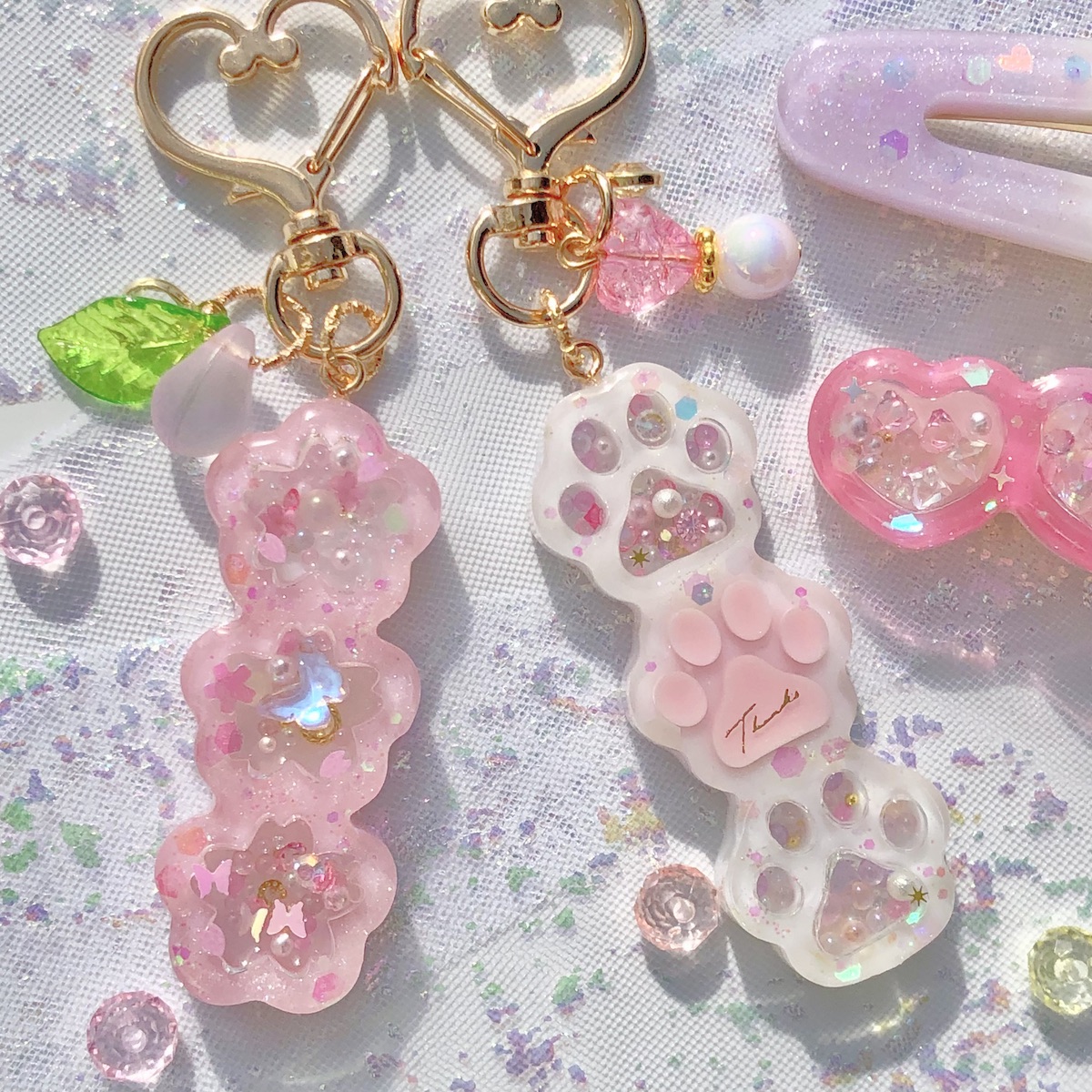 楽天市場】シリコンモールド ヘアアクセサリー 肉球 モールド ヘアピン