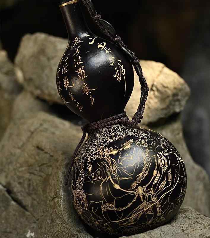 楽天市場】ひょうたん 紫金 中華風 手彫り 装飾 工芸品 黒 瓢箪 酒器