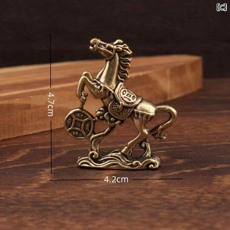 楽天市場】置物 真鍮製 馬 オブジェ 開運 運気上昇 成功祈願 招福 卓上