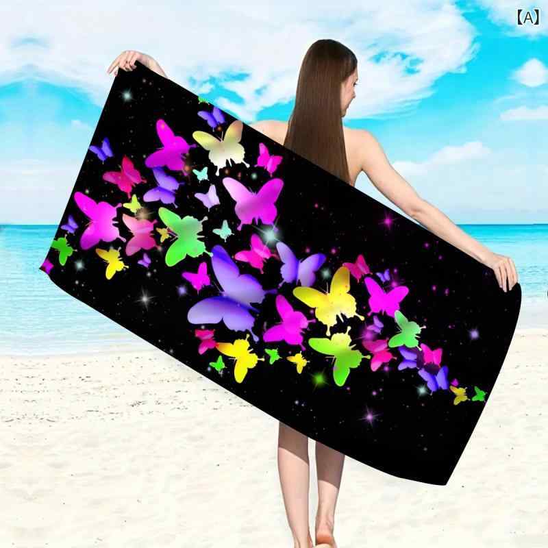 楽天市場】ビーチタオル 超極細繊維 吸水速乾 マイクロファイバー 大判