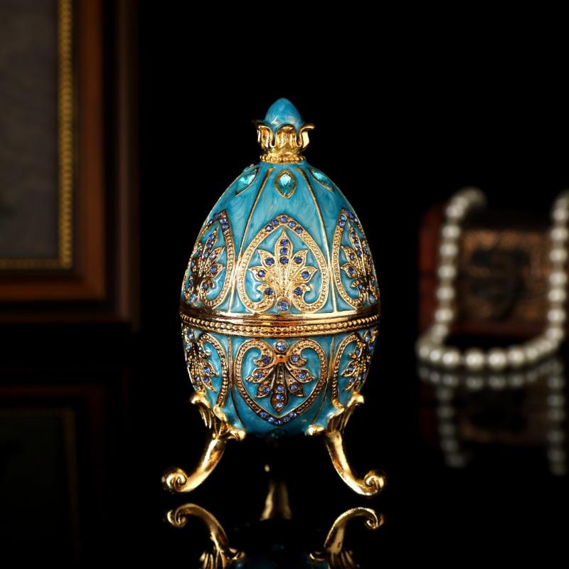 楽天市場】ジュエリーボックス ファベルジェエッグ 金属製 エナメル