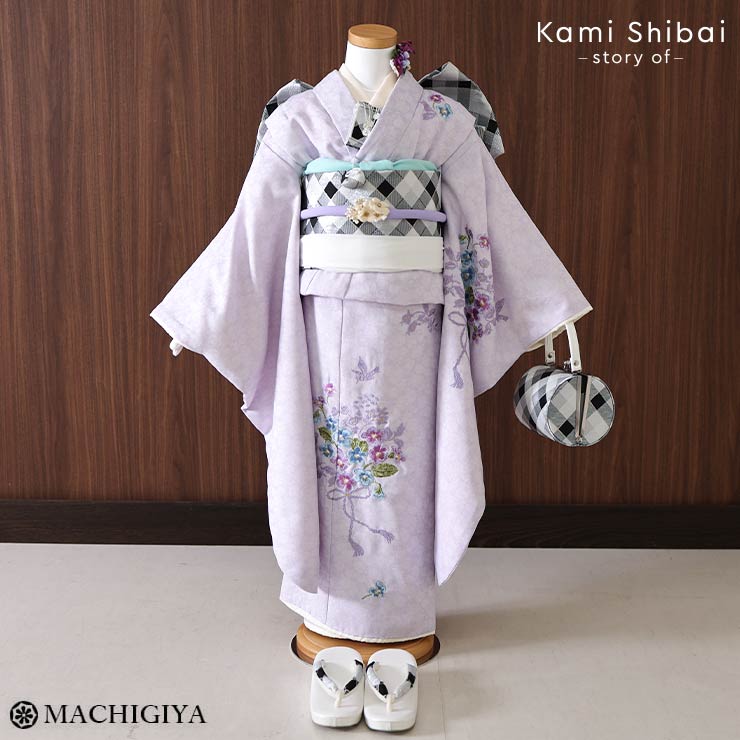 楽天市場】【レンタル】七五三 7歳 女の子 きもの ラベンダー すみれ