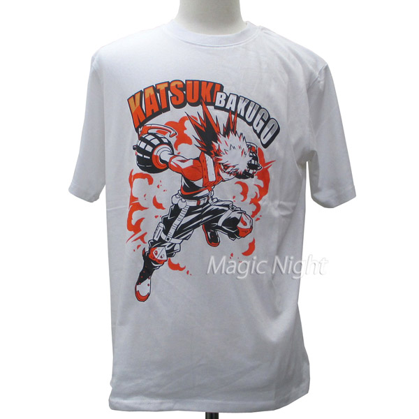 楽天市場】ヒロアカ 爆豪 Tシャツ 白【僕のヒーローアカデミア 爆豪