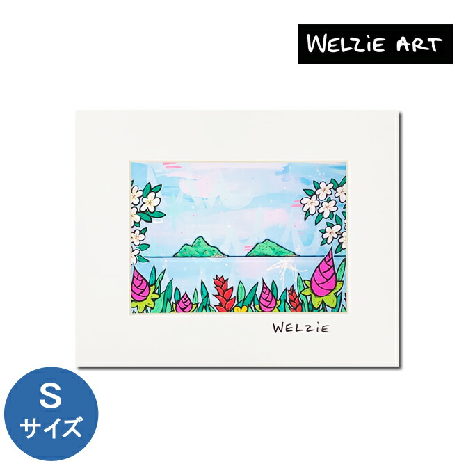 Welzie Aloha アート作品 約30cm x 40cm Welzie Fine Art Maui Hawaii