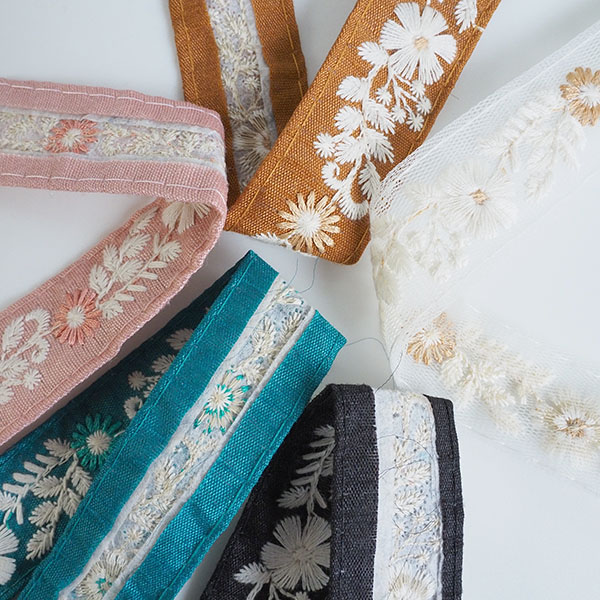 楽天市場】業界最安値！2.3cm幅 フラワーチロリアンテープ 細幅インド