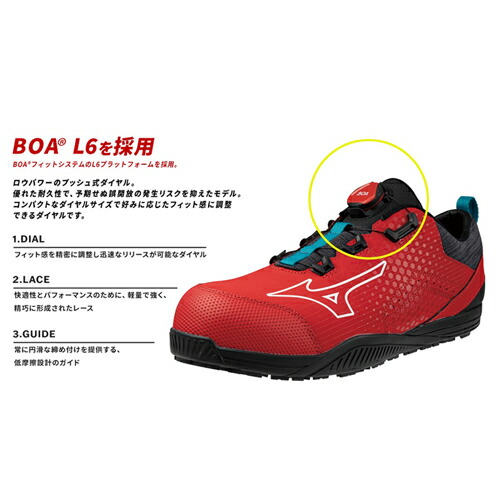 楽天市場】安全靴 ミズノ boa 新作 MIZUNO ALMIGHTY TD2 51L BOA Ltd