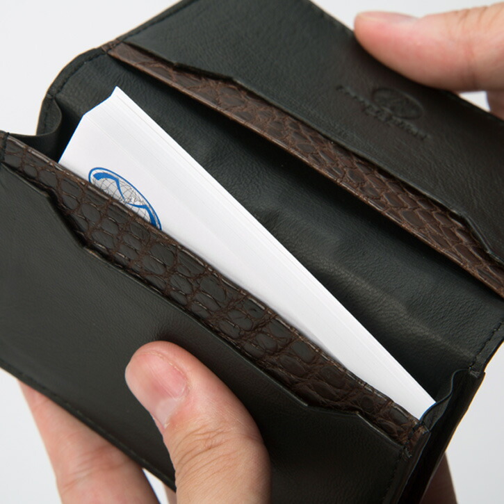 楽天市場】クロコダイル 名刺入れ 日本製 大容量 本革 メンズ