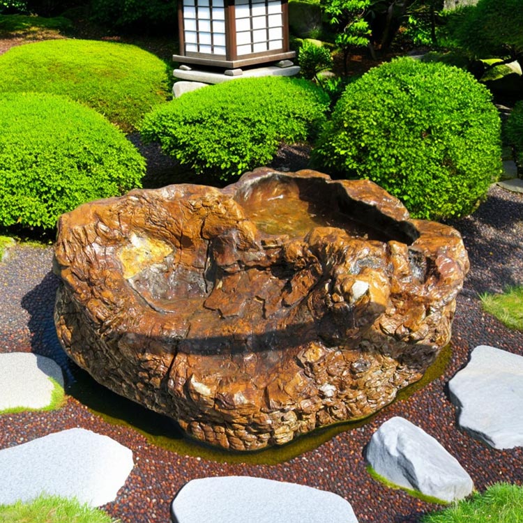 楽天市場】つくばい 珪化木 木化石 手水鉢 水鉢 大きい 庭石 天然石