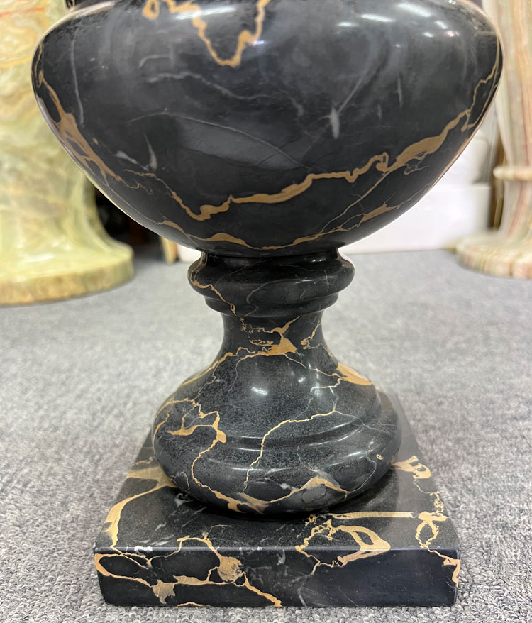 楽天市場】天然大理石 花瓶 飾り壺 高さ約38cm 天然石の美しさ 壺 花