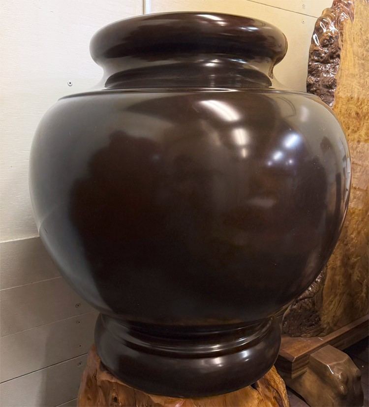 楽天市場】送料無料 紫檀 火鉢 (大) 高さ約60cm 直径約53cm 天然木