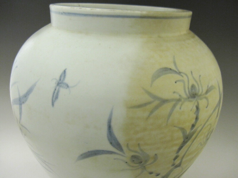 楽天市場】李朝 青花草花文壺 全高38cm 韓国 朝鮮 陶磁器 希少 花瓶