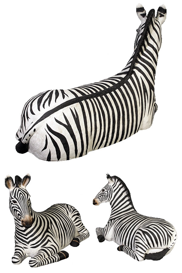 楽天市場】FRPアニマルオブジェ シマウマの休息 Zebra-Resting リアル