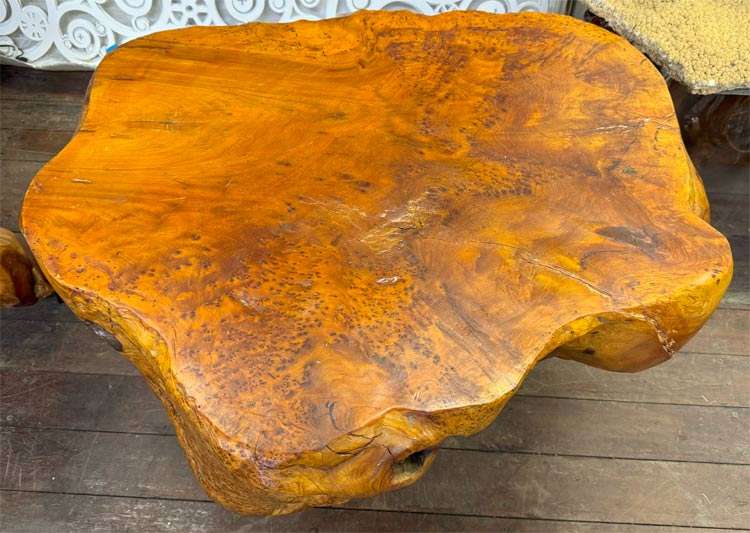 楽天市場】送料無料 自然木 木の根 座卓 低い テーブル W95cm 花台