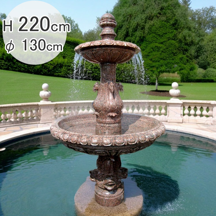 楽天市場】【一点もの】天然石 天然 御影石 噴水 鳥 イルカ 彫刻 石像