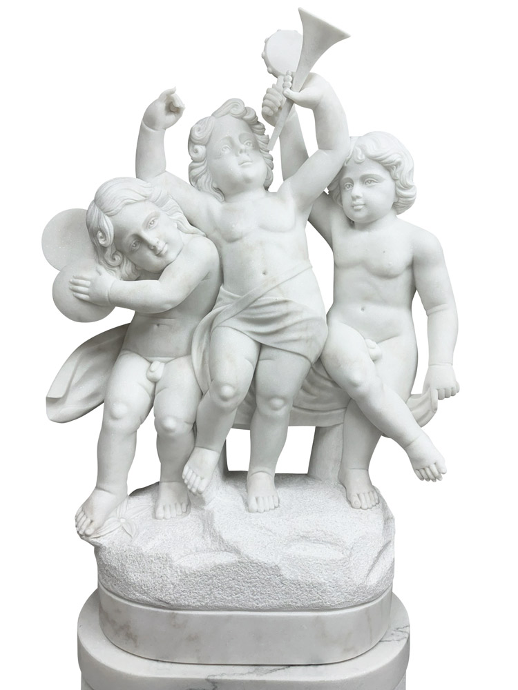 楽天市場】天然大理石彫刻 楽器を持つ子供像 H187cm 音楽 芸術 楽器