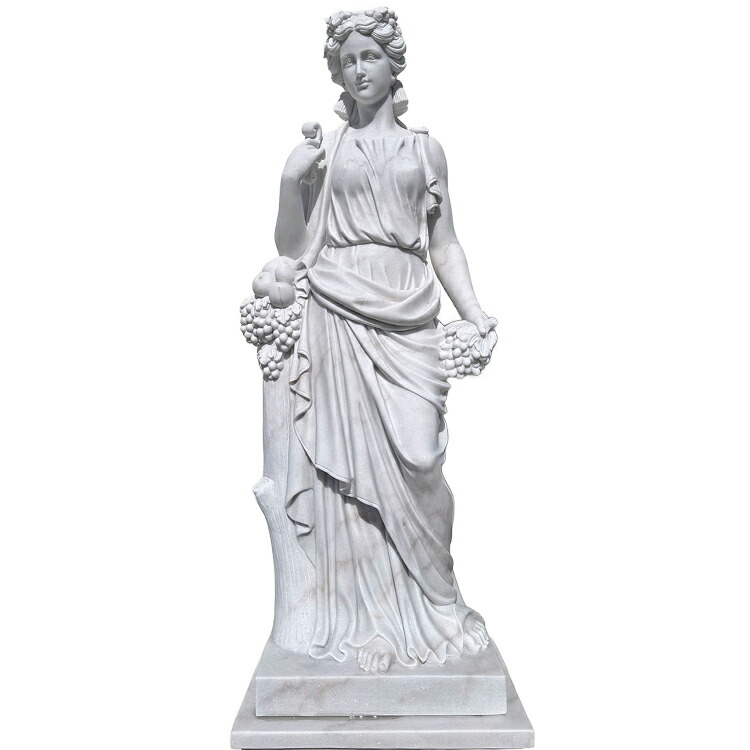楽天市場】天然大理石彫刻 季節の乙女 (夏) H232cm 石像 女性像