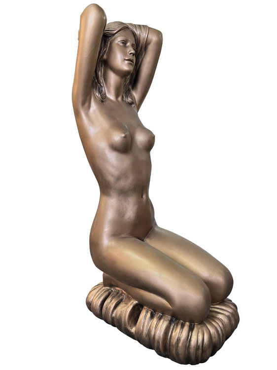 楽天市場】イタリア製 裸婦の座像 ブロンズ仕上げ 女性像 高さ100cm