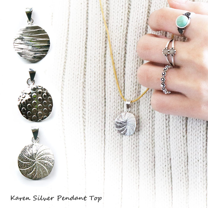 楽天市場】カレンシルバー ペンダントトップ カレン族 シルバー
