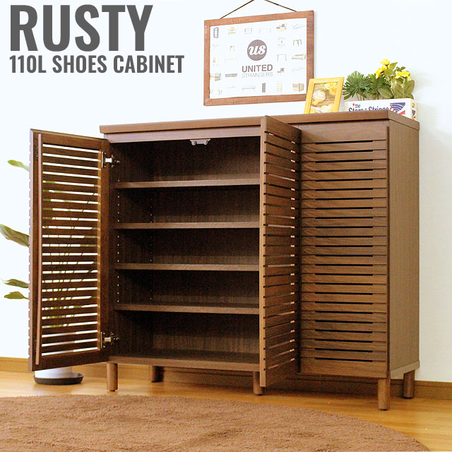 楽天市場】【送料無料！】 シューズボックス 下駄箱 靴箱 110 完成品