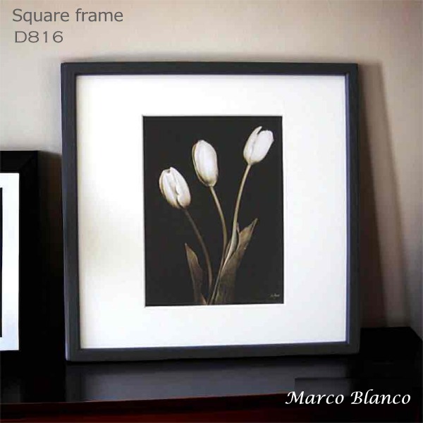 楽天市場】30×30cm 正方形 上品な木製額縁 【D816】黒