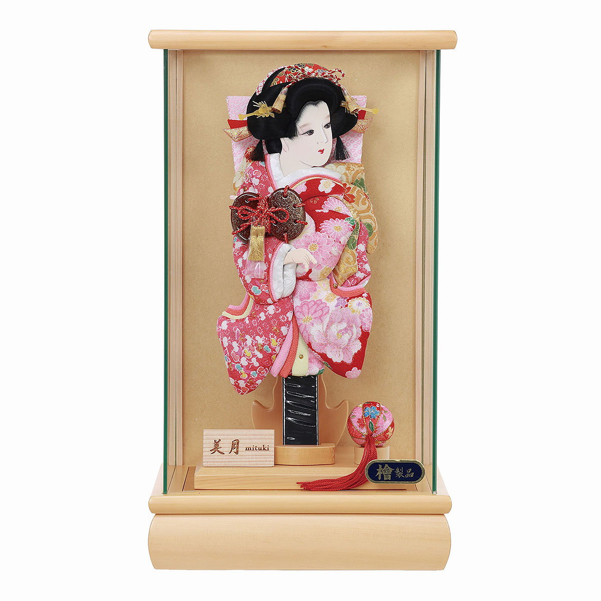 楽天市場】羽子板 初正月 コンパクト ケース飾り 9号 姫振袖 鼓 檜 美