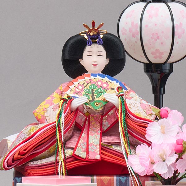 楽天市場】雛人形 コンパクト ケース飾り 浮舟 小三五親王飾り 彩色LG