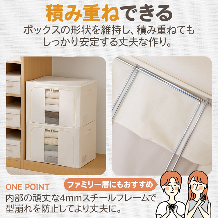 楽天市場】収納ボックス 布 4個セット 衣装ケース 窓付き 収納ケース